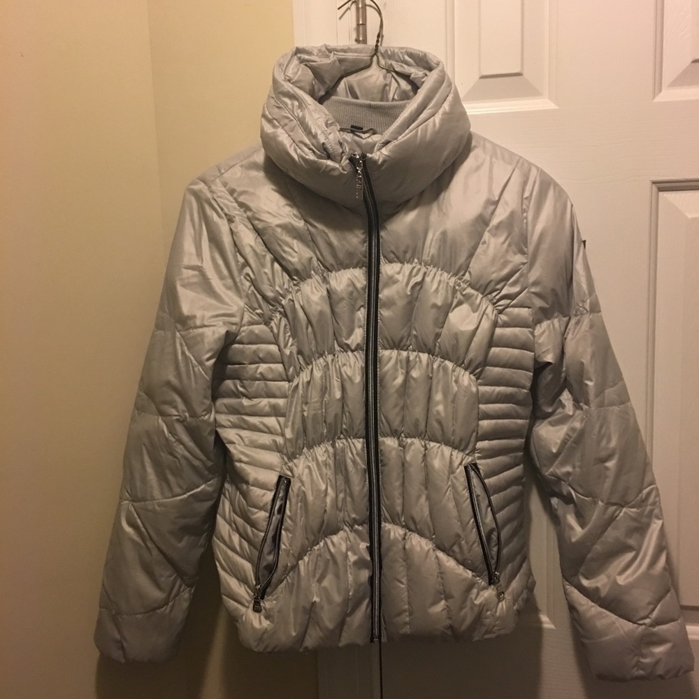Warm puffy coat.